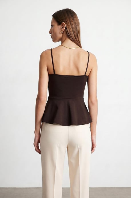 Fitted Square-neck Frilly Cami Top - Image 2