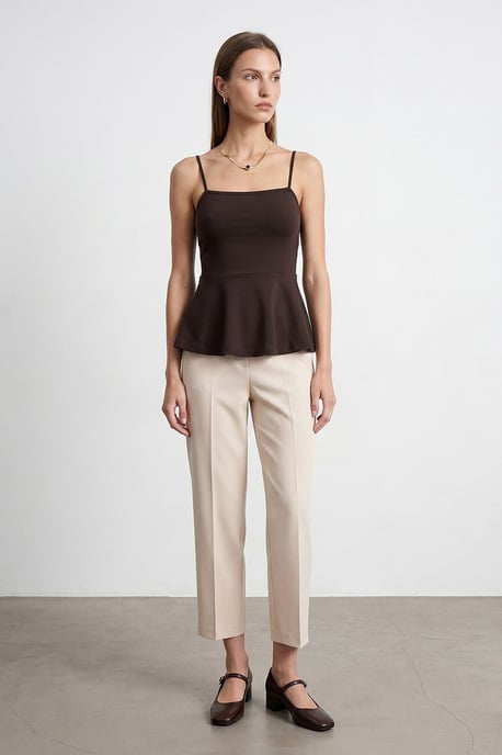 Fitted Square-neck Frilly Cami Top - Image 4