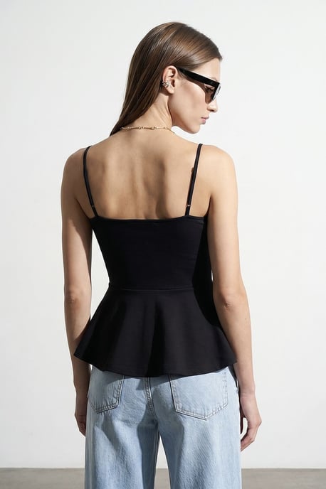 Fitted Square-neck Frilly Cami Top - Image 2