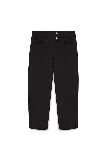Women's High-waist Wide-leg Capri Trousers - Image 5