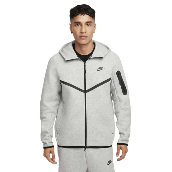Nike Heren-hoodie met ritssluiting en chevronpatroon (Grijs Heide Marl) - Image 1