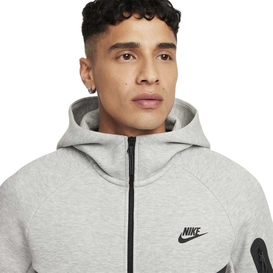 Nike Heren-hoodie met ritssluiting en chevronpatroon (Grijs Heide Marl) - Image 3