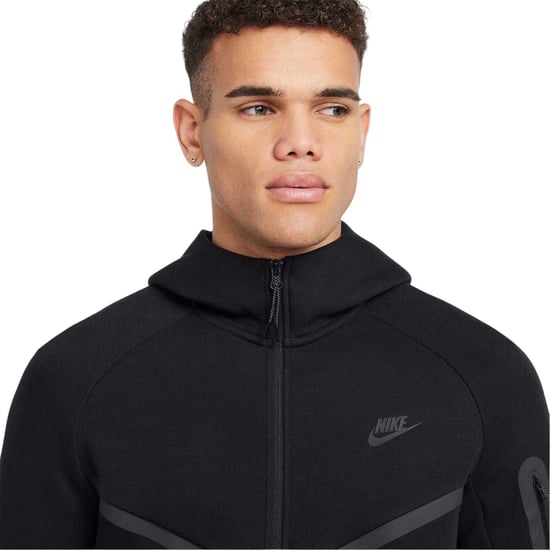 Nike Heren-hoodie met ritssluiting en chevronpatroon (Zwart) - Image 4