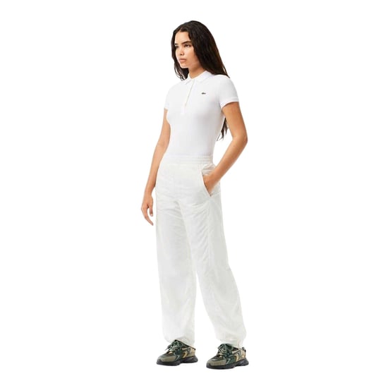Lacoste Unisex Adult Woven Straight Tracksuit Bottoms (Cream) - Image 3