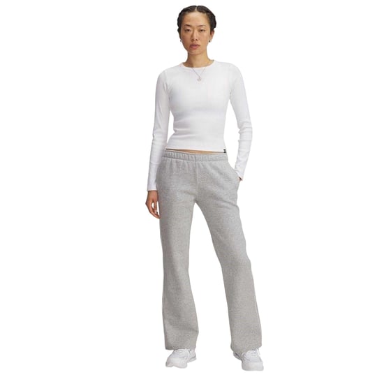 Under Armour Rival-joggingbroek met zijstrepen en uitlopende pijpen voor dames (Grijs gemêleerd gemêleerd) - Image 1
