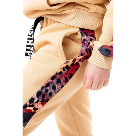 Hype Womens/Ladies Woven Animal Print Joggers (Hazelnut) - Image 4