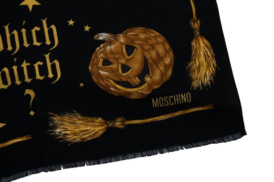 Moschino, svart halsduk med häxtryck - Image 6