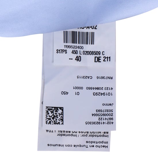 Boss Hugo Boss Slim Fit overhemd in lichtblauw katoen - Image 6