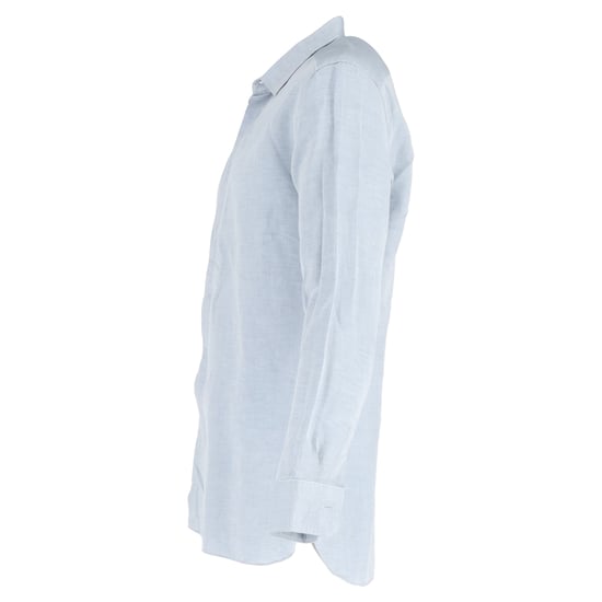 Ermenegildo Zegna Secured Buttoned Long Sleeve Shirt in Blue Cotton - Image 2