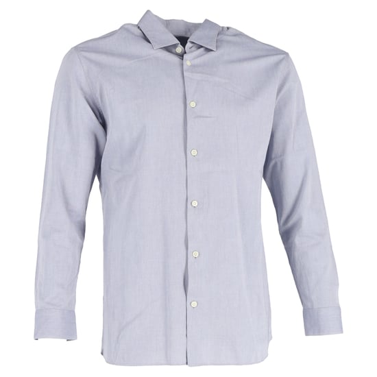 Ermenegildo Zegna Buttoned Long Sleeve Shirt in Blue Cotton - Image 1