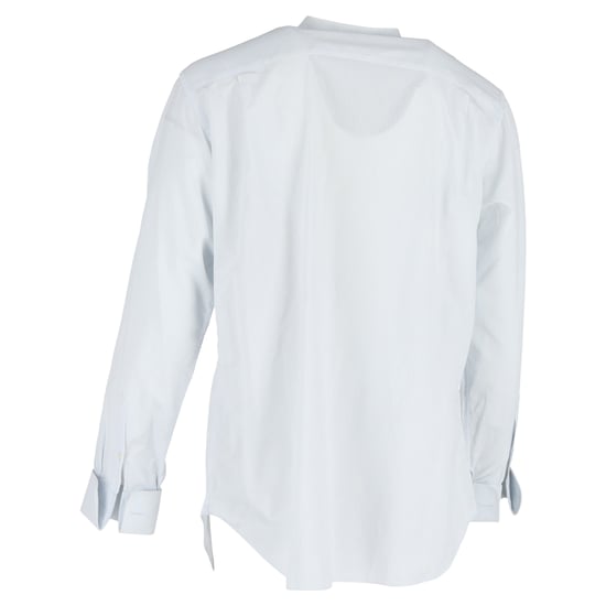 Giorgio Armani Micro-Striped Long Sleeve Shirt in Light Blue Cotton - Image 3