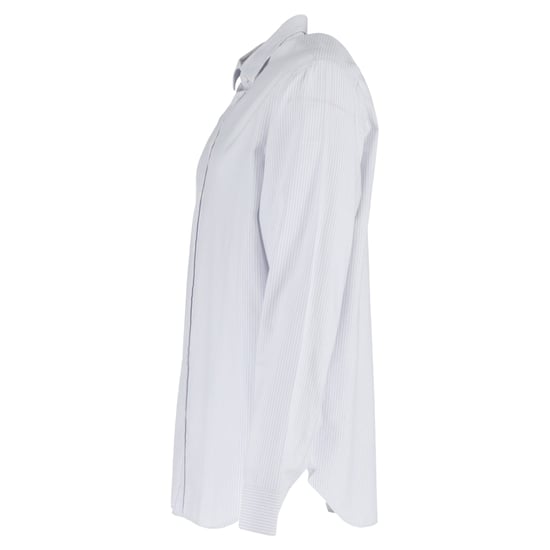 Giorgio Armani Striped Long Sleeve Shirt in White Cotton - Image 2