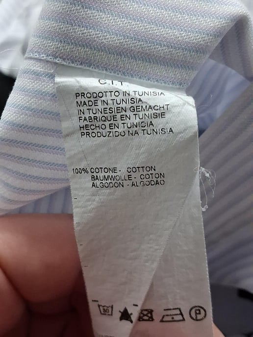 Giorgio Armani Striped Long Sleeve Shirt in White Cotton - Image 6