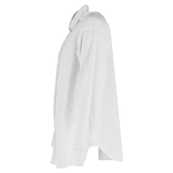 Giorgio Armani Striped Long Sleeve Shirt in White Cotton - Image 2
