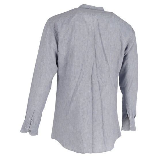 Ermenegildo Zegna Buttoned Long Sleeve Shirt in Grey Linen - Image 3