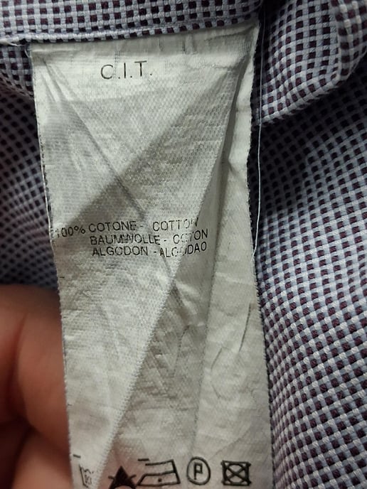 Giorgio Armani Patterned Long Sleeve Shirt in Grey Silk - Image 5