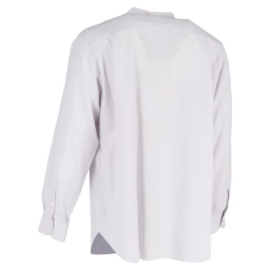 Giorgio Armani Patterned Long Sleeve Shirt in White Cotton - Image 3