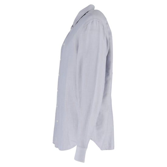 Giorgio Armani Patterned Long Sleeve Shirt in Grey Cotton - Image 2