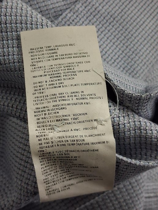 Giorgio Armani Patterned Long Sleeve Shirt in Grey Cotton - Image 5