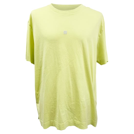 Givenchy 4G Logo Embroidered T-shirt in Yellow Cotton - Image 1