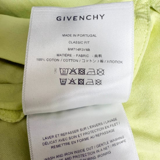 Givenchy 4G Logo Embroidered T-shirt in Yellow Cotton - Image 5