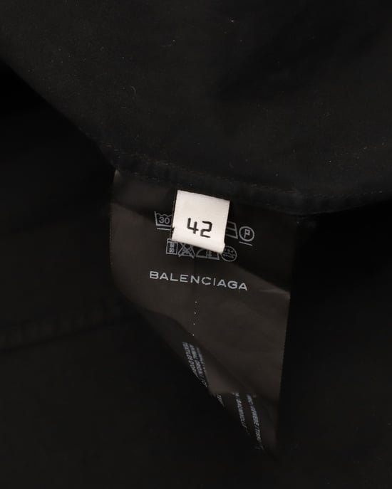 Balenciaga 'Homme' Buttondown Shirt in Black Cotton - Image 4