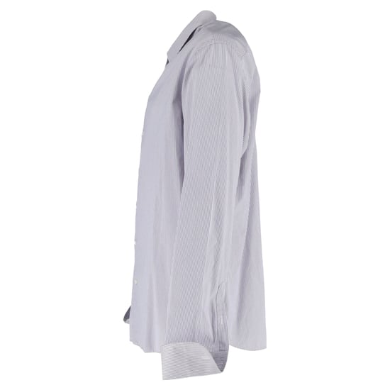 Giorgio Armani Striped Long Sleeve Shirt in Grey Cotton - Image 2
