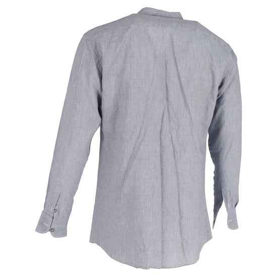 Ermenegildo Zegna Buttoned Long Sleeve Shirt in Grey Linen - Image 3
