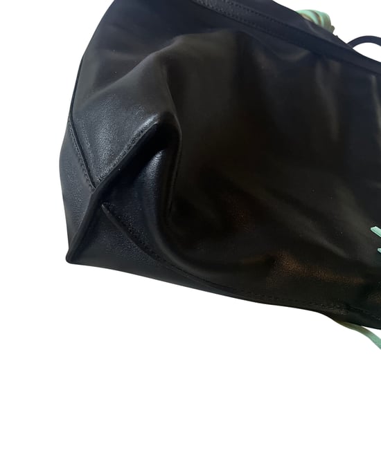 Loewe Flamenco Clutch Bag with Tassel in Black Calfskin Leather - Image 2