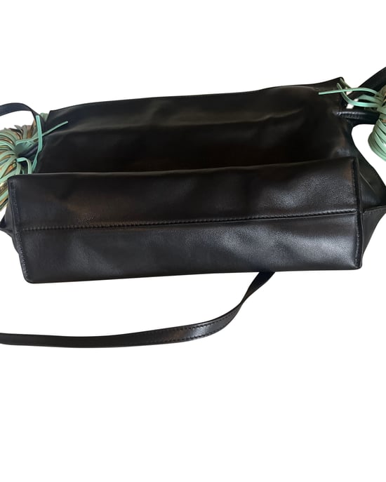 Loewe Flamenco Clutch Bag with Tassel in Black Calfskin Leather - Image 4
