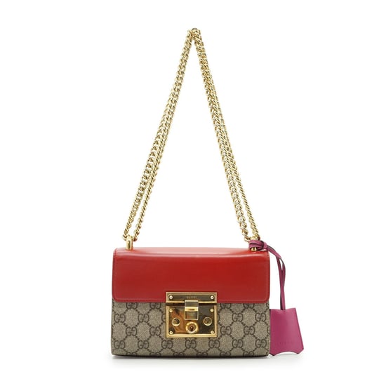 Gucci Tyg Axelväska Hänglås - Image 2
