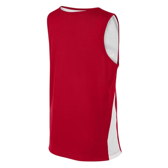 Nike Barn-/ungdoms-baskettröja med V-ringning och utan ärmar (Vit/universitetsröd) - Image 2