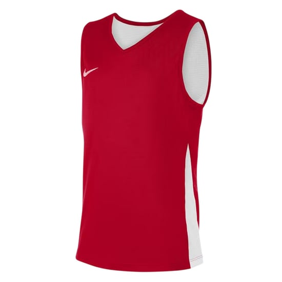 Nike Barn-/ungdoms-baskettröja med V-ringning och utan ärmar (Vit/universitetsröd) - Image 3