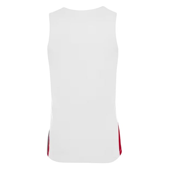 Nike Barn-/ungdoms-baskettröja med V-ringning och utan ärmar (Vit/Enfärgad röd) - Image 2