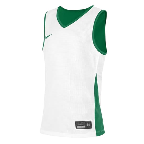 Nike Barn-/ungdoms-baskettröja med V-ringning och utan ärmar (Tallgrön/Vit) - Image 3