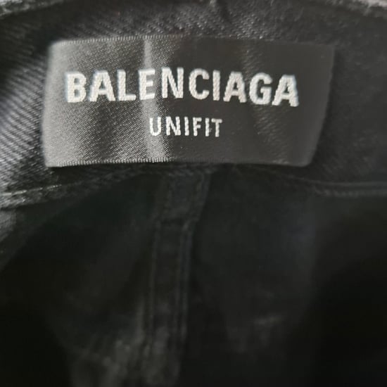 Balenciaga Distressed High-Rise Wide-Leg Jeans in Black Cotton Denim - Image 4