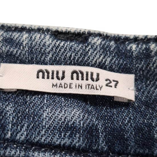Miu Miu Light Wash Boyfriend Jeans in Grey in Blue Cotton - Image 3