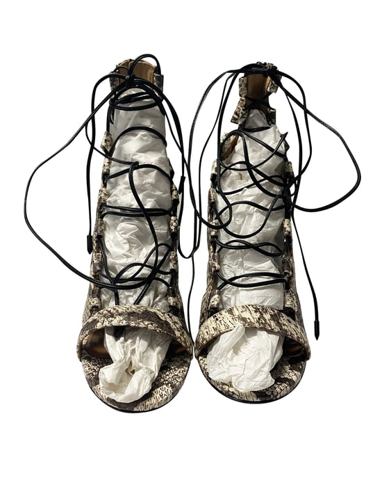 Aquazzura Amazon Elaphe 105 sandalen van pythonleer. - Image 2