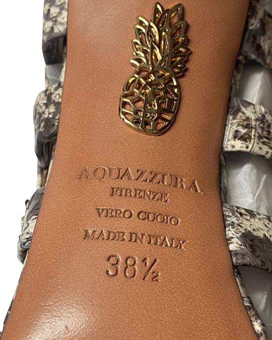 Aquazzura Amazon Elaphe 105 sandalen van pythonleer. - Image 6