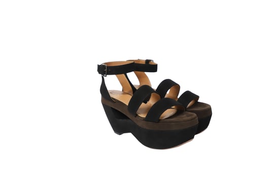 Alaia Platform Sandals in Multicolor Suede - Image 3