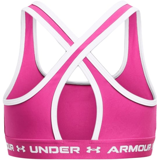 Girls Under Armour Crossbodyack Sports Bra Girls in Rebel Pink - Image 2