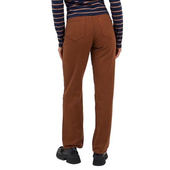 Brave Soul Para-jeans met middelhoge taille en rechte pijpen voor dames (Lichtbruin) - Image 3