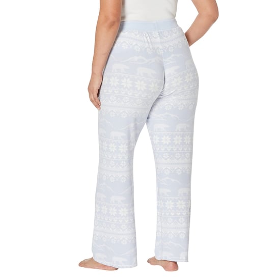 PJ Salvage Womens/Ladies Snowflake Relaxed Fit Christmas Lounge Pants (Light Blue) - Image 2