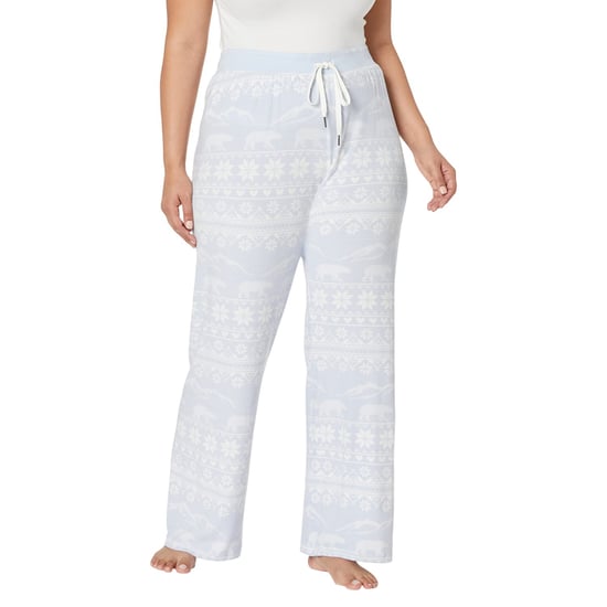 PJ Salvage Womens/Ladies Snowflake Relaxed Fit Christmas Lounge Pants (Light Blue) - Image 3