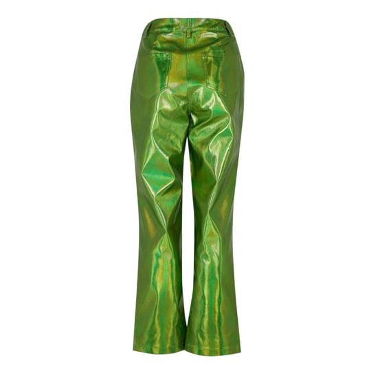 AmyLynn Lupe metallic broek voor dames (Groen metallic) - Image 2