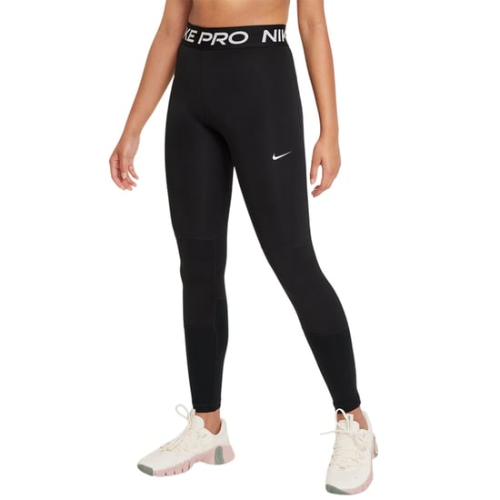 Nike Pro-legging voor meisjes (Zwart/Wit) - Image 2