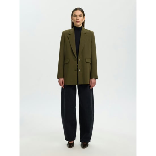 Selected Femme slwrita ls relaxed blazer mel noos 16094205 fir green - Image 3