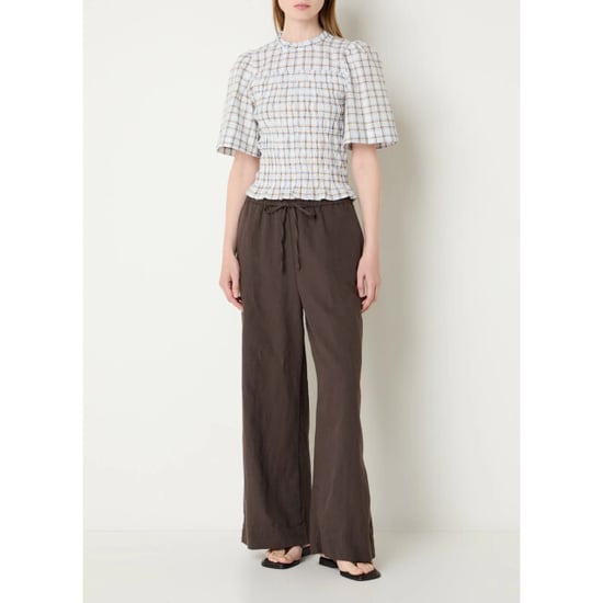 Neo Noir possini mega check blouse 169142 145 light blue - Image 2