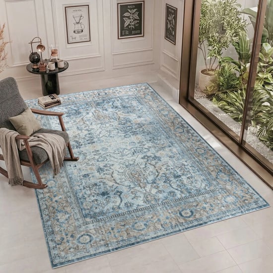 Muratap Vintage vloerkleed santorini creme multi wasbaar- 160x230 cm - Image 1