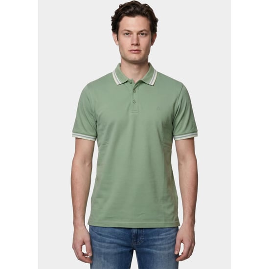 Bos Bright Blue Scotland blue polo heren brick polo plain contrast col spe25108br06sb/343 surf side - Image 1